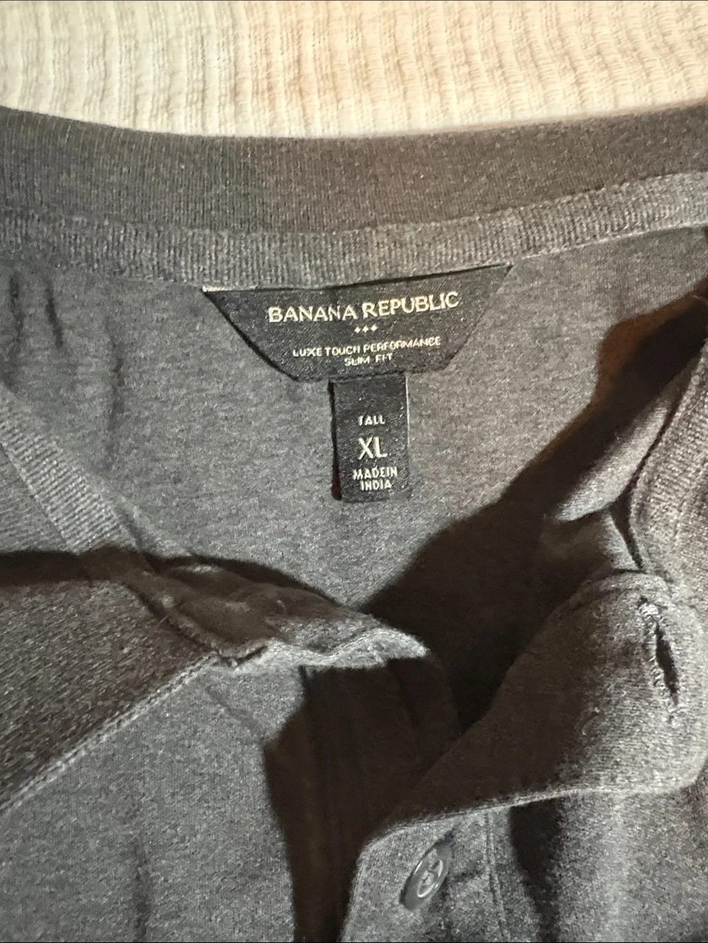 Banana Republic Men's Dark Gray Polo Shirt